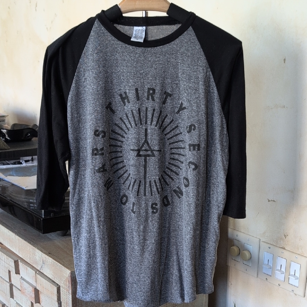 Black and Gray Thirty Seconds To Mars Long Sleeve Tee